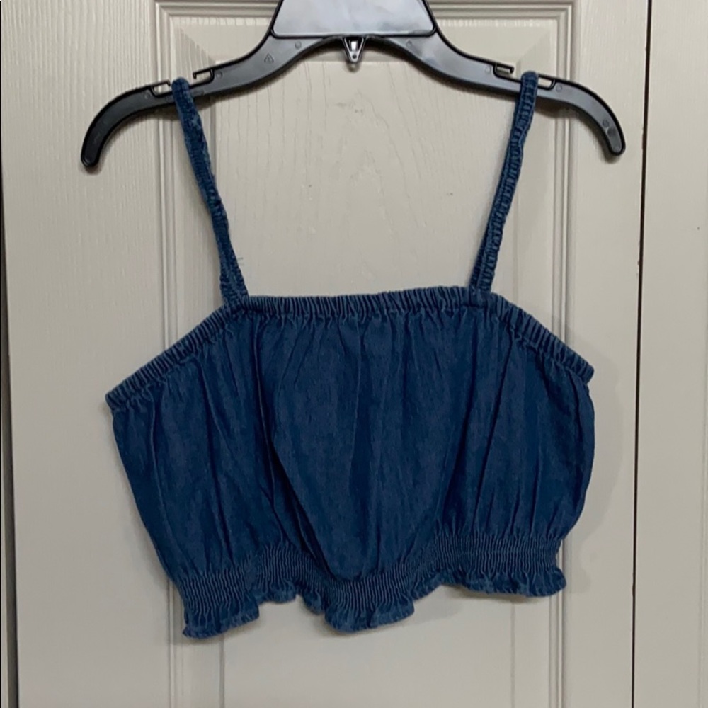 American Eagle Outfitters denim crop top